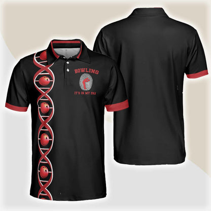 Bowling Men Polo Shirt - Bowling It's In My DNA Polo Shirt, Swag Bowling Polo Shirt - Perfect Gift For Friend, Family, Bowling Lovers - Amzanimalsgift