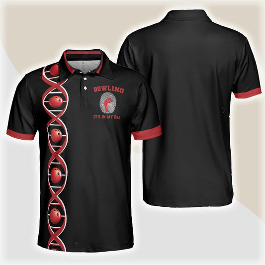 Bowling Men Polo Shirt - Bowling It's In My DNA Polo Shirt, Swag Bowling Polo Shirt - Perfect Gift For Friend, Family, Bowling Lovers - Amzanimalsgift