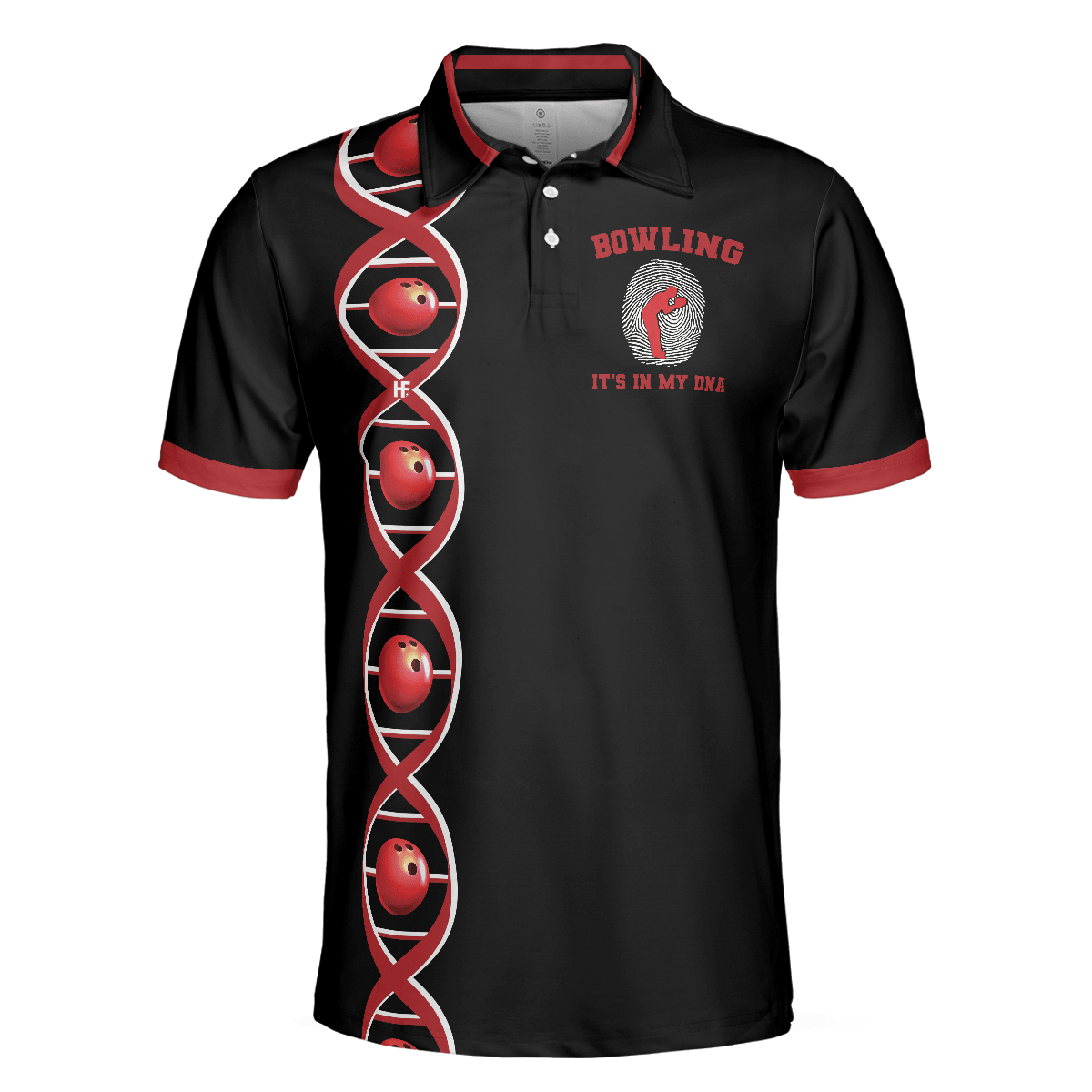 Bowling Men Polo Shirt - Bowling It's In My DNA Polo Shirt, Swag Bowling Polo Shirt - Perfect Gift For Friend, Family, Bowling Lovers - Amzanimalsgift