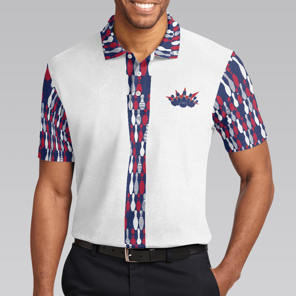 Bowling Men Polo Shirt - Bowling Makes Me Happy The Ten Pin Not So Much Men Bowling Polo Shirt - Perfect Gift For Friend, Family, Bowling Lovers - Amzanimalsgift