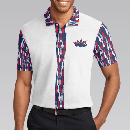 Bowling Men Polo Shirt - Bowling Makes Me Happy The Ten Pin Not So Much Men Bowling Polo Shirt - Perfect Gift For Friend, Family, Bowling Lovers - Amzanimalsgift