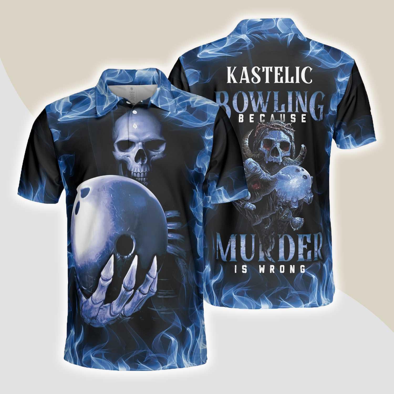 Bowling Men Polo Shirt - Bowling Murder Bowling Polo Shirt - Gift For Friend, Family, Bowling Lovers - Amzanimalsgift