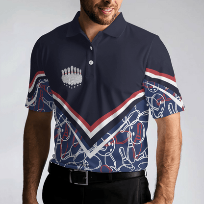 Bowling Men Polo Shirt - Bowling Seamless Pattern Men Polo Shirt, Bill Martin Tire Bowling Polo Shirt - Gift For Friend, Family, Bowling Lovers - Amzanimalsgift