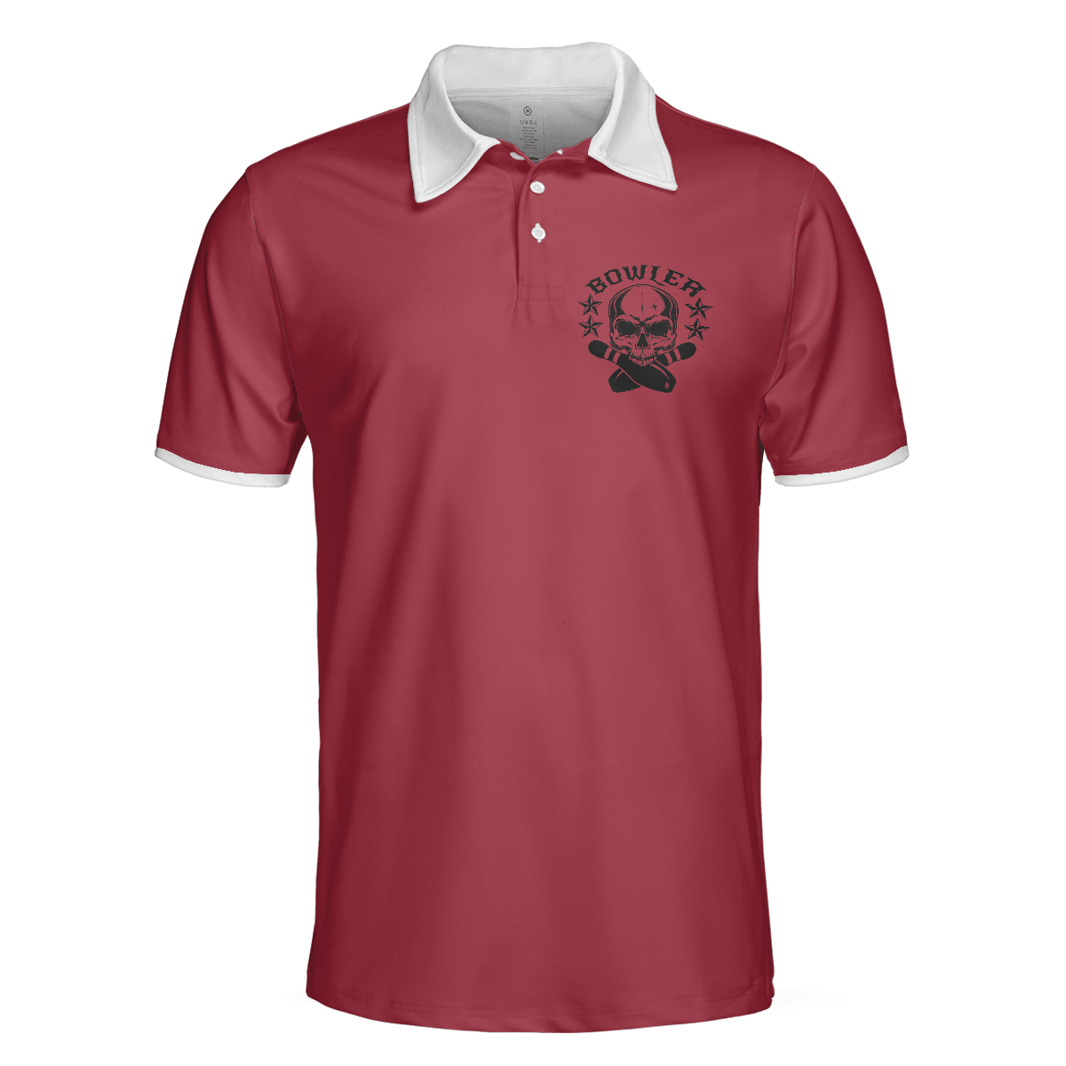 Bowling Men Polo Shirt - Bowling Skull Polo Shirt, American Flag Bowling Polo Shirt - Gift For Friend, Family, Bowling Lovers - Amzanimalsgift