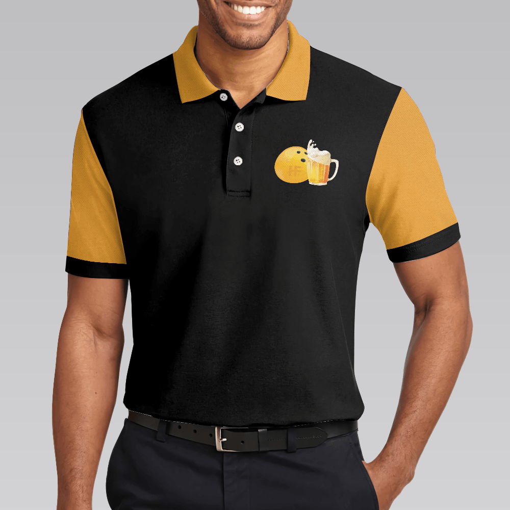 Bowling Men Polo Shirt - Bowling Therapy Polo Shirt, Funny Bowling Polo Shirt - Gift For Friend, Family, Bowling Lovers - Amzanimalsgift