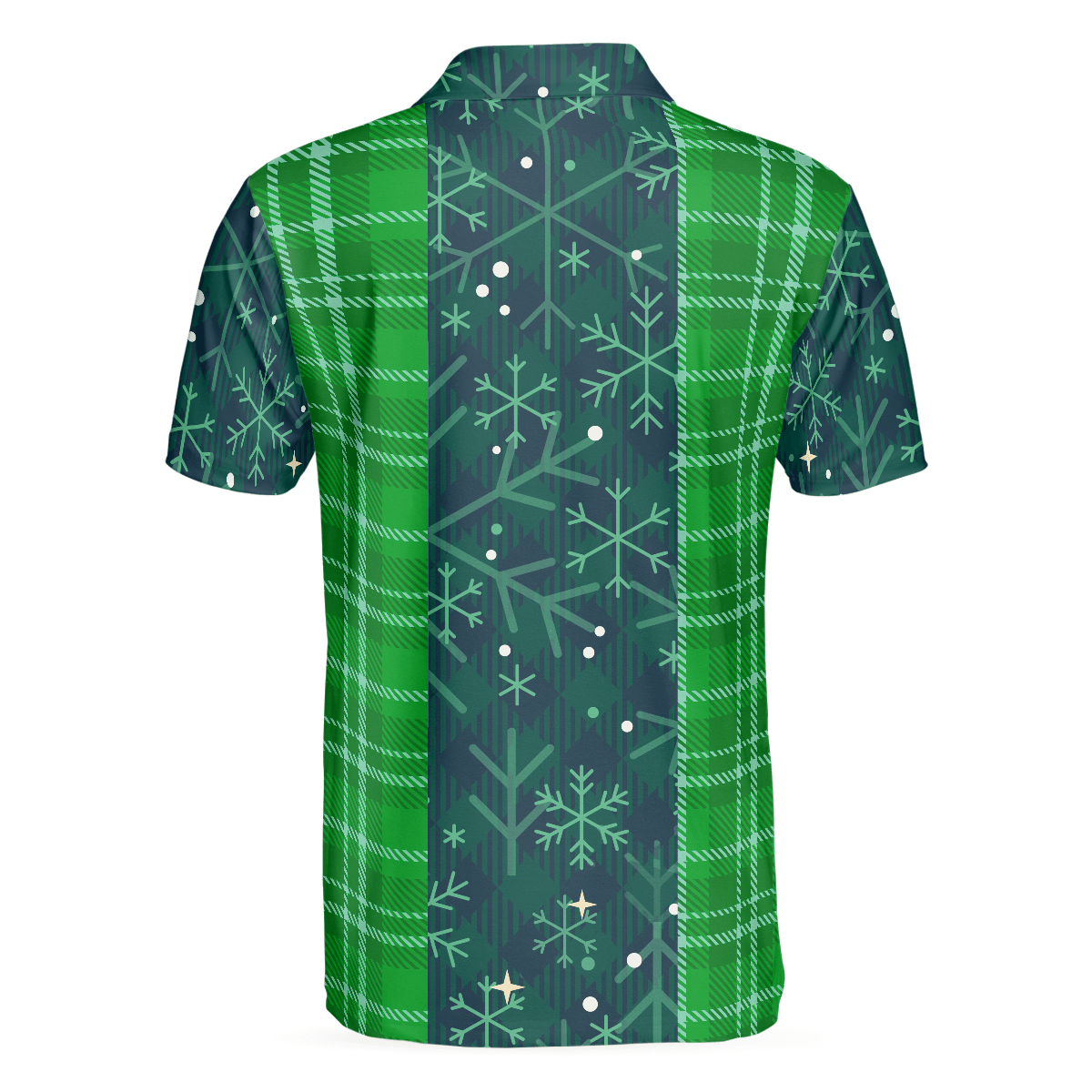 Bowling Men Polo Shirt - Christmas Bowling Decoration Light with Flannel Plaid Pattern Bowling Polo Shirt - Gift For Friend, Family, Bowling Lovers - Amzanimalsgift