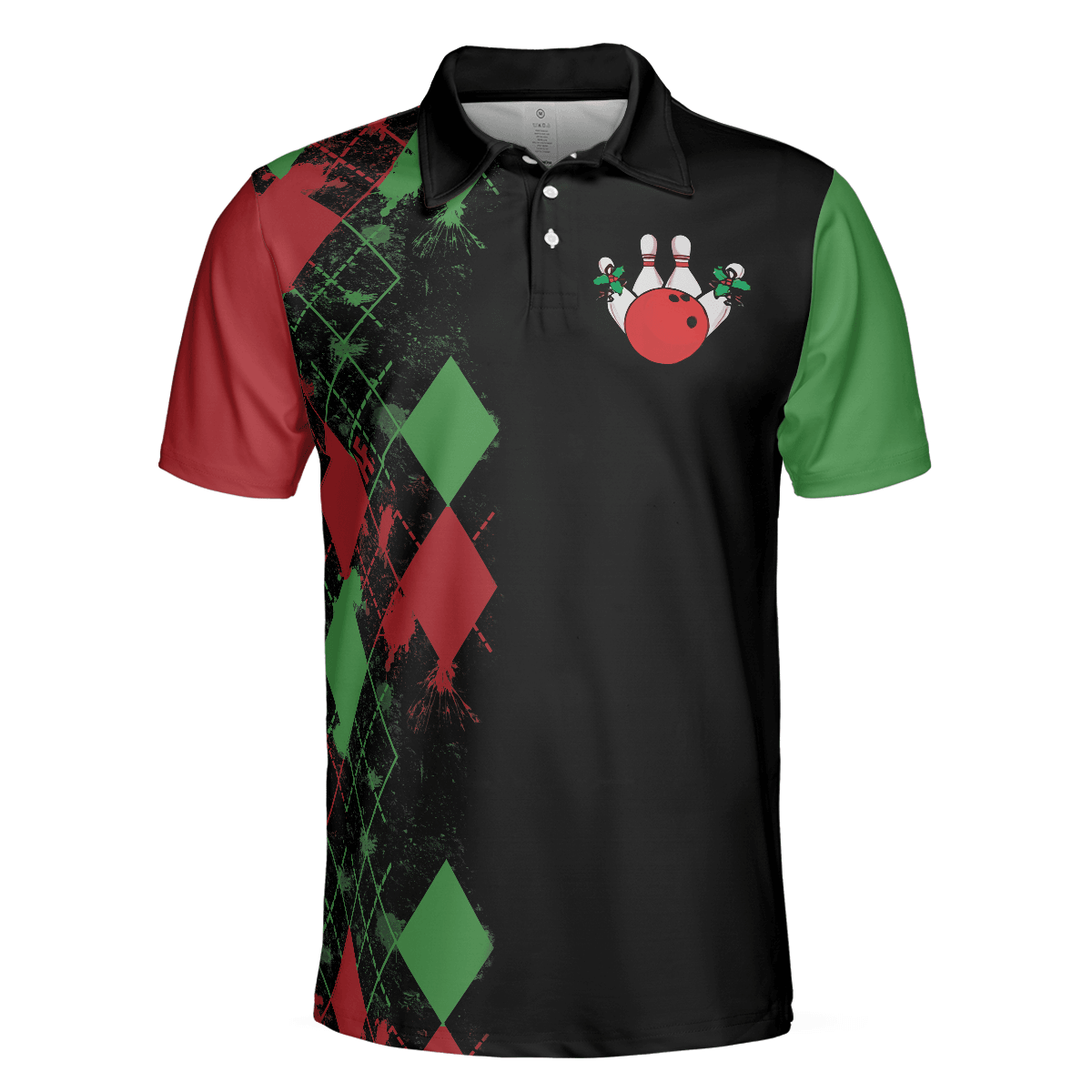 Bowling Men Polo Shirt - Christmas Themed, Best Christmas Gift Idea For Bowling Polo Shirt - Gift For Friend, Family, Bowling Lovers - Amzanimalsgift