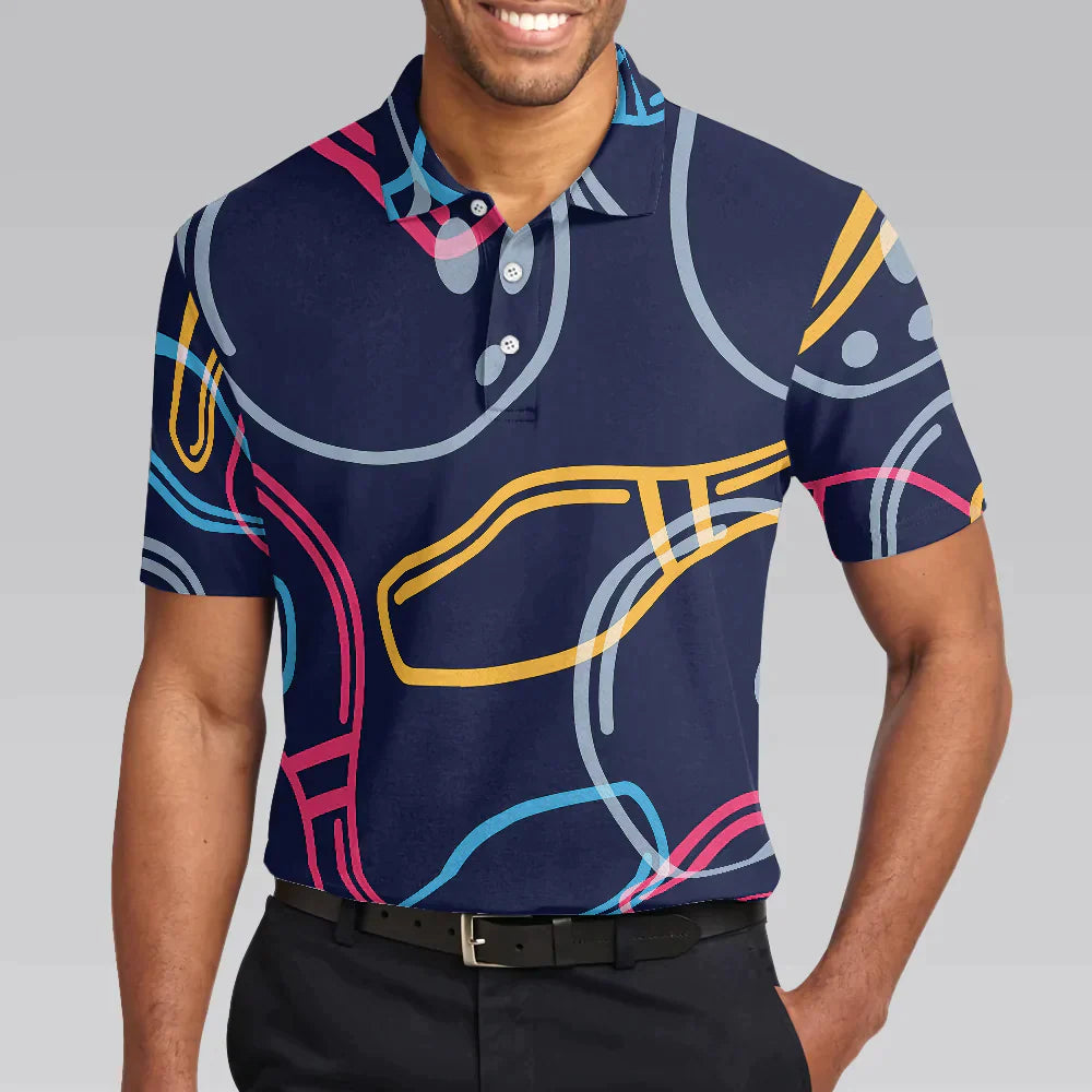 Bowling Men Polo Shirt - Colorful Bowling Polo Shirt, I Play Bowling Because I Like It Bowling Polo Shirt - Gift For Friend, Family, Bowling Lovers - Amzanimalsgift