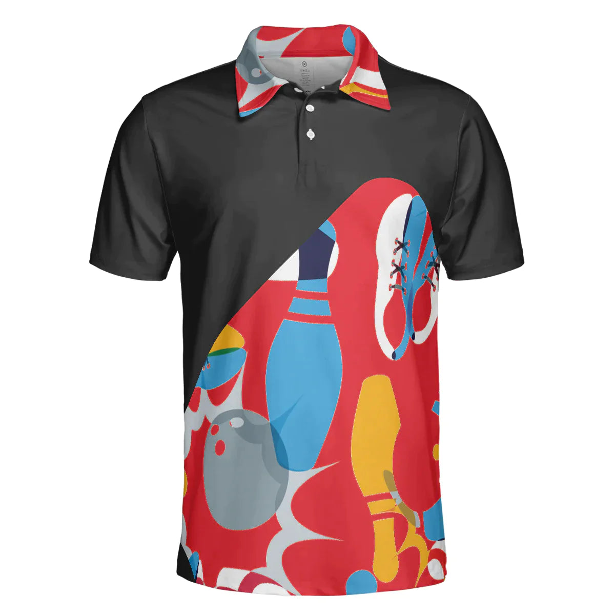 Bowling Men Polo Shirt - Colorful Tenpin Bowling Men Polo Shirt, Life Is Like A Bowling Polo Shirt - Gift For Friend, Family, Bowling Lovers - Amzanimalsgift