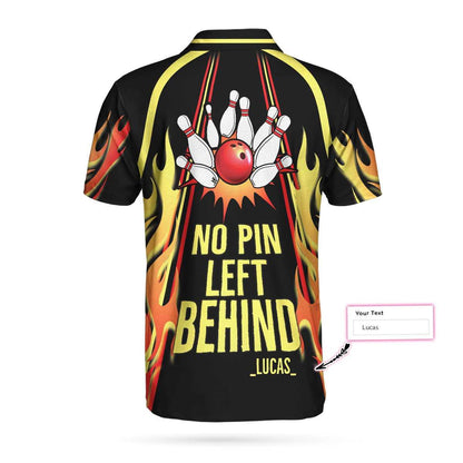 Bowling Men Polo Shirt Custom Name - Chuza Madre No Pin Left Behind Personalized Bowling Polo Shirt - Perfect Gift For Friend, Family, Bowling Lovers - Amzanimalsgift