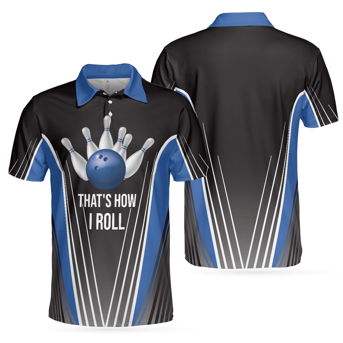 Bowling Men Polo Shirt, Digital Bowling Alley Polo Shirt, Best Roll Bowling Shirt - Perfect Gift For Men, Bowling Lovers - Amzanimalsgift