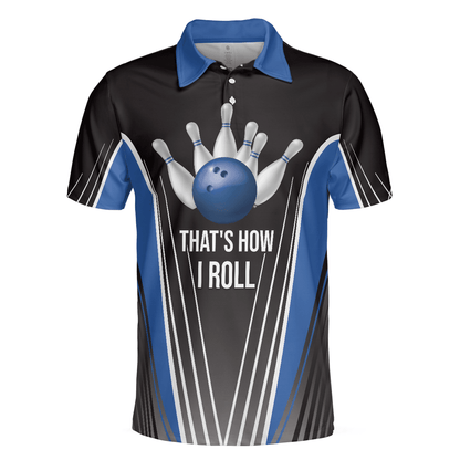 Bowling Men Polo Shirt, Digital Bowling Alley Polo Shirt, Best Roll Bowling Shirt - Perfect Gift For Men, Bowling Lovers - Amzanimalsgift