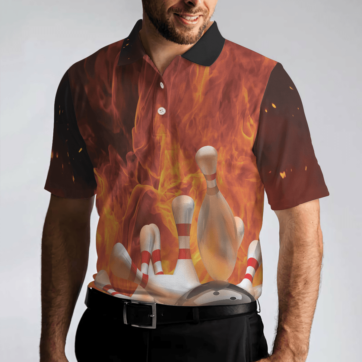 Bowling Men Polo Shirt - I'm A Bowling Beast Bowling Polo Shirt - Gift For Friend, Family, Bowling Lovers - Amzanimalsgift