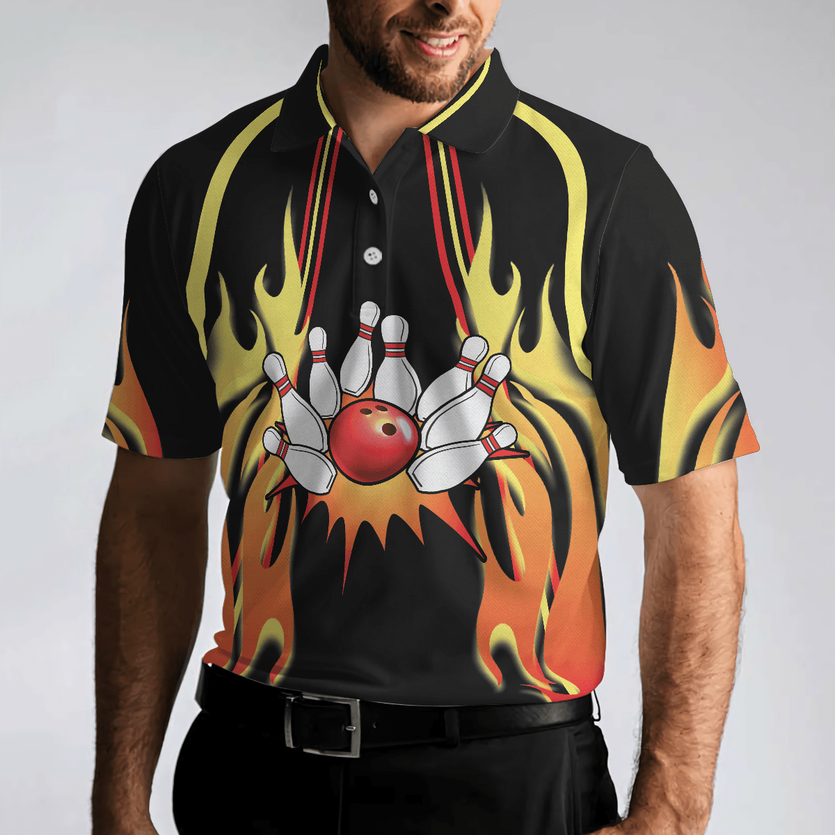 Bowling Men Polo Shirt - I'm Not Swearing I'm Using My Bowling Words Bowling Polo Shirt - Gift For Friend, Family, Bowling Lovers - Amzanimalsgift