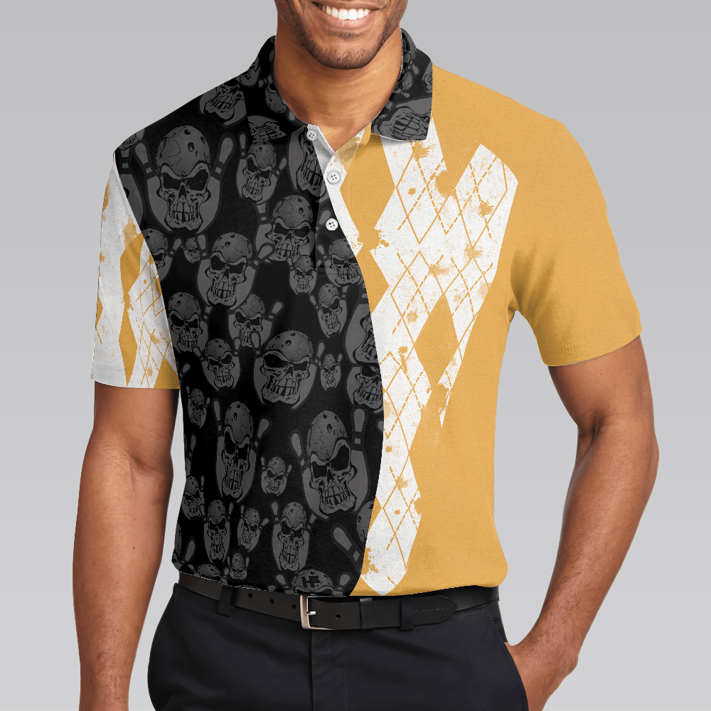 Bowling Men Polo Shirt - Like A Normal Dad But Cooler, Argyle Pattern Bowling Polo Shirt - Perfect Gift For Friend, Family, Bowling Lovers - Amzanimalsgift