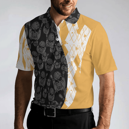 Bowling Men Polo Shirt - Like A Normal Dad But Cooler, Argyle Pattern Bowling Polo Shirt - Perfect Gift For Friend, Family, Bowling Lovers - Amzanimalsgift