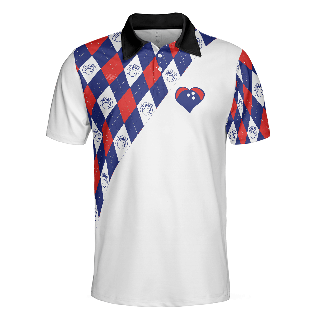 Bowling Men Polo Shirt - Plaid Pattern Bowling Polo Shirt - Perfect Gift For Friend, Family, Bowling Lovers - Amzanimalsgift