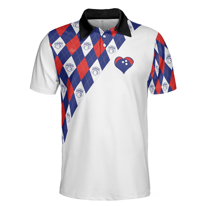 Bowling Men Polo Shirt - Plaid Pattern Bowling Polo Shirt - Perfect Gift For Friend, Family, Bowling Lovers - Amzanimalsgift