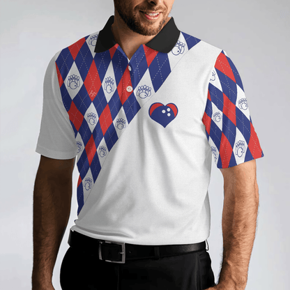 Bowling Men Polo Shirt - Plaid Pattern Bowling Polo Shirt - Perfect Gift For Friend, Family, Bowling Lovers - Amzanimalsgift
