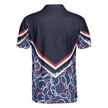 Bowling Men Polo Shirt - Spare Me Bowling, Bowling Ball And Pin Pattern Bowling Polo Shirt - Gift For Friend, Family, Bowling Lovers - Amzanimalsgift