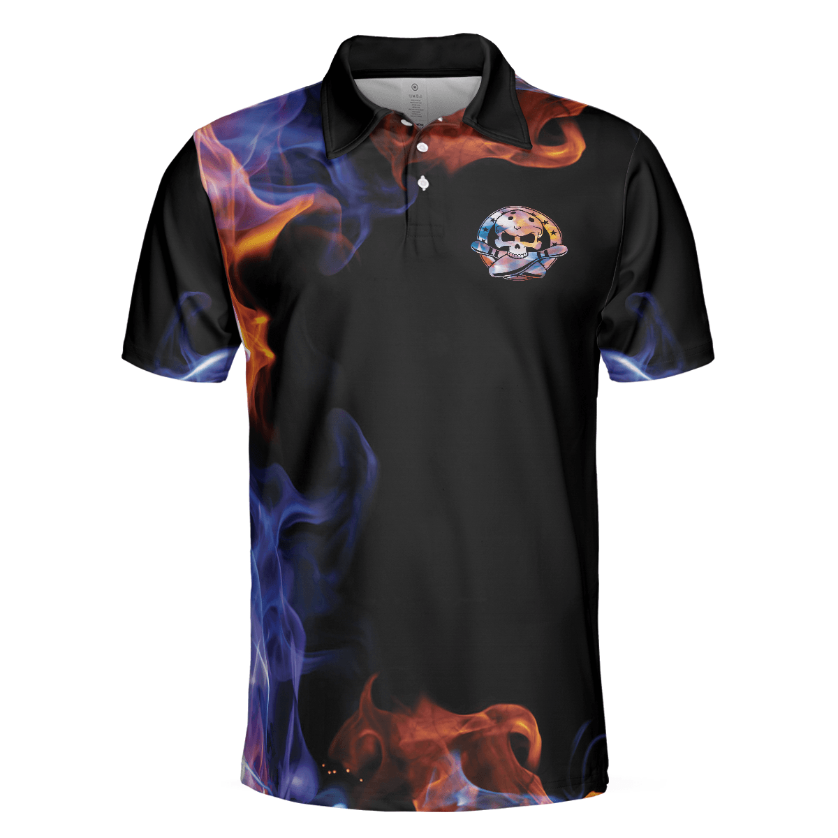 Bowling Men Polo Shirt - There Is No Crying In Bowling Just Lots Of Swearing Polo Shirt, Cool Flame Bowling Polo Shirt - Gift For Friend, Family, Bowling Lovers - Amzanimalsgift