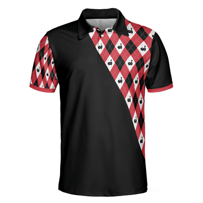 Bowling Men Polo Shirt - They See Me Bowlin' They Hatin' Polo Shirt, Bowling Plaid Pattern Bowling Polo Shirt - Gift For Friend, Family, Bowling Lovers - Amzanimalsgift