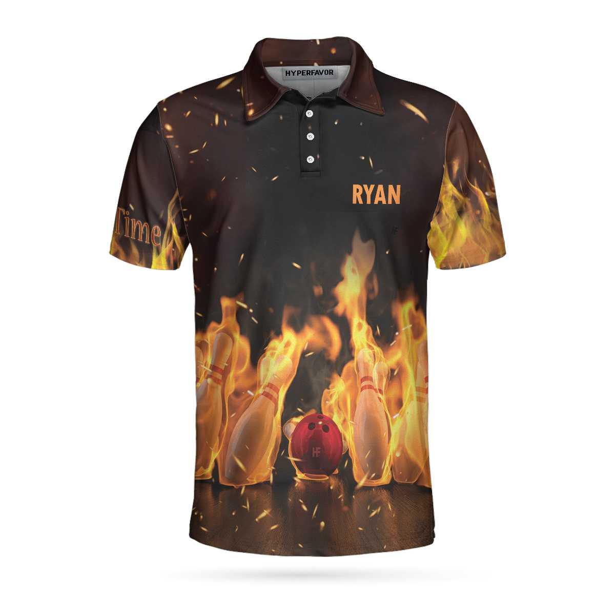 Bowling Polo Shirt For Men - What The Hell 20 Bowling Custom Name Polo Shirt - Perfect Gift For Men, Bowling Lover - Amzanimalsgift