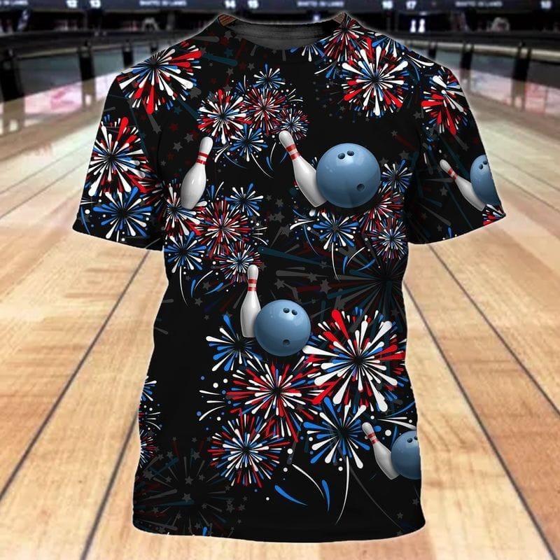 Bowling T Shirt, Bowling Independence Day Pattern Shirt For Men And Women, International Day Bowling Shirts - Gift For Bowling Lovers, Bowling Players - Amzanimalsgift