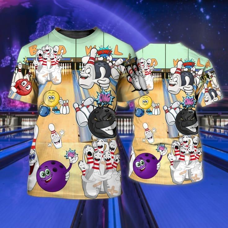 Bowling T Shirt, Funny Unique Bowling T Shirt, Cute Bowling Shirt For Adults - Perfect Gift Men, Women, Bowling Lovers - Amzanimalsgift