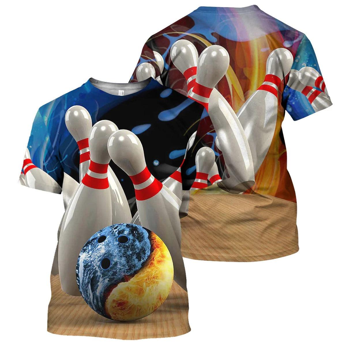 Bowling T Shirt, Men Bowling T Shirt, Women Bowling Shirt, Bowling Team Player Shirt - Perfect Gift For Men, Women, Bowling Lovers, Bowlers - Amzanimalsgift