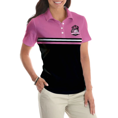 Bowling Women Polo Shirt - Black And Pink Polo Shirt, I'm A Classy Sassy Bowling Polo Shirt - Gift For Wife, Family, Bowling Lovers - Amzanimalsgift