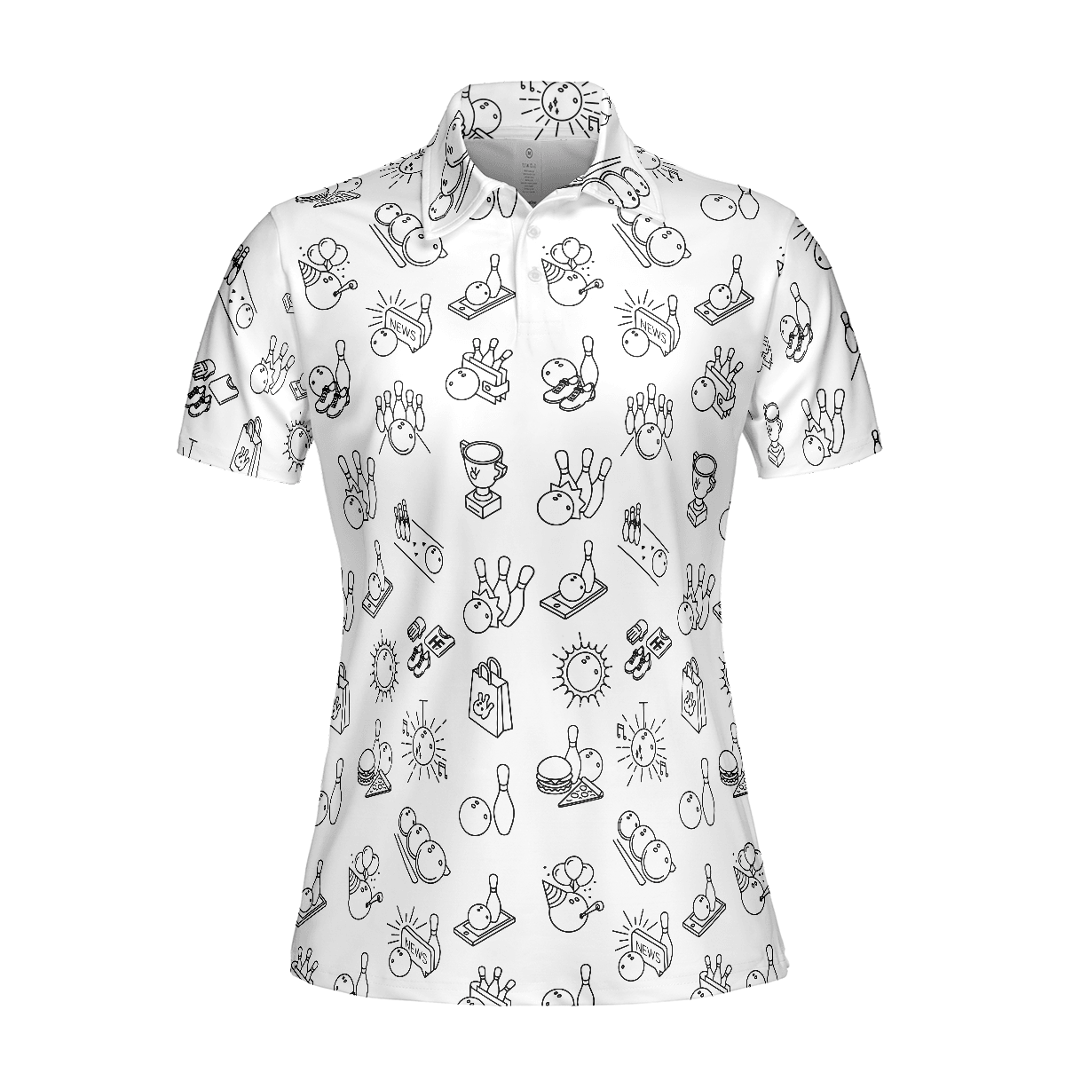 Bowling Women Polo Shirt - Bowling Pattern Polo Shirt, Cool Bowling Polo Shirt - Gift For Wife, Family, Bowling Lovers - Amzanimalsgift