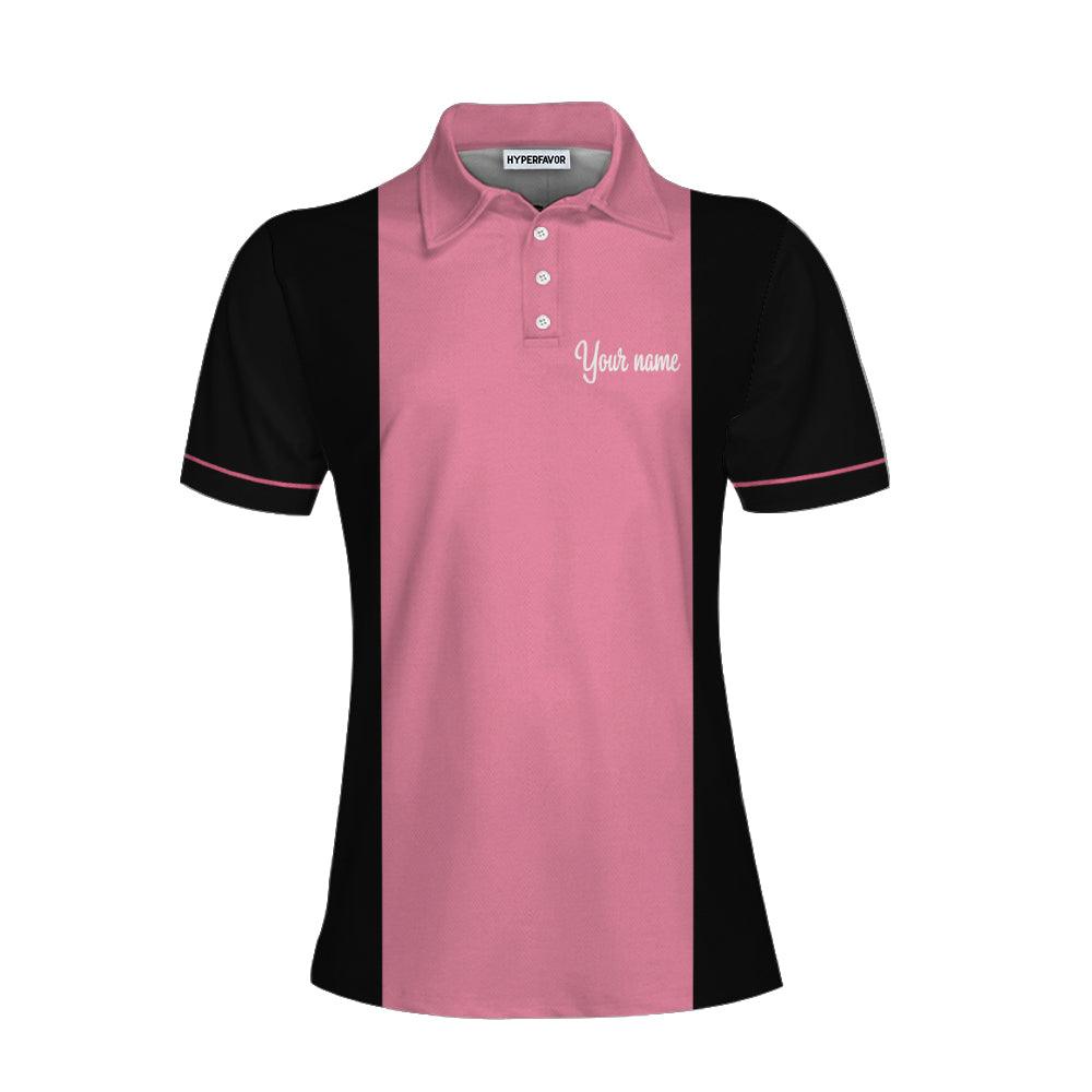 Bowling Women Polo Shirt Custom Name - Pink Bowling Polo Shirts,I Know I Play Like A Girl Personalized Bowling Polo Shirt - Gift For Wife, Family, Bowling Lovers - Amzanimalsgift