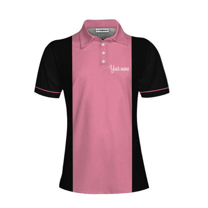 Bowling Women Polo Shirt Custom Name - Pink Bowling Polo Shirts,I Know I Play Like A Girl Personalized Bowling Polo Shirt - Gift For Wife, Family, Bowling Lovers - Amzanimalsgift
