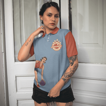 Bowling Women Polo Shirt - Funny Bowling Women Polo Shirt, Grab Your Balls We're Going Bowling Polo Shirt - Gift For Wife, Family, Bowling Lovers - Amzanimalsgift