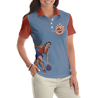 Bowling Women Polo Shirt - Funny Bowling Women Polo Shirt, Grab Your Balls We're Going Bowling Polo Shirt - Gift For Wife, Family, Bowling Lovers - Amzanimalsgift