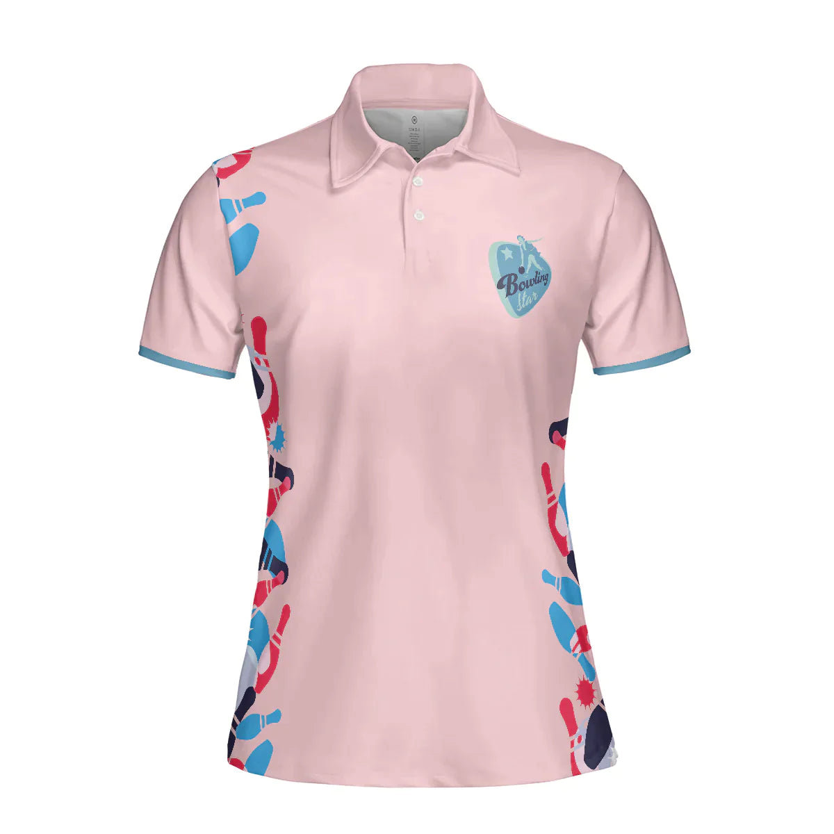Bowling Women Polo Shirt - Queen Of The Lanes Polo Shirt, Pink Ladies Bowling Polo Shirt, Tenpin Bowling Polo Shirt - Gift For Wife, Family, Bowling Lovers - Amzanimalsgift