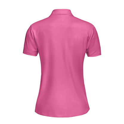 Bowling Women Polo Shirt - Skull Short Polo Shirt, Pink Skull Pattern Bowling Polo Shirt - Gift For Wife, Family, Bowling Lovers - Amzanimalsgift