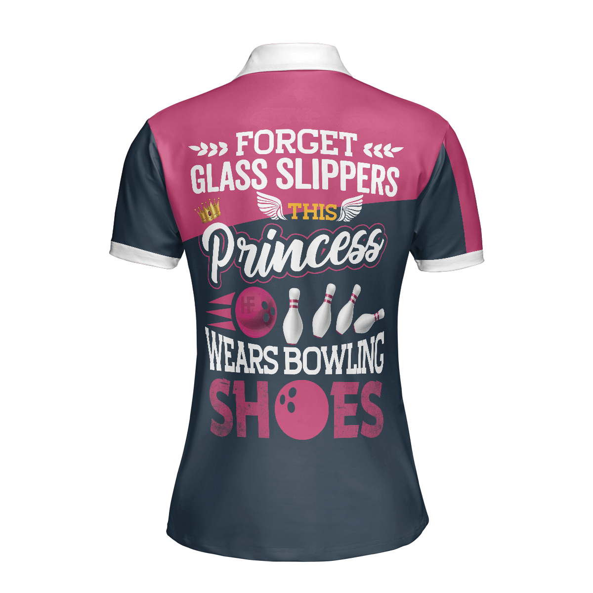 Bowling Women Polo Shirt - This Princess Wears Bowling Shoes Bowling Polo Shirt - Gift For Wife, Family, Bowling Lovers - Amzanimalsgift
