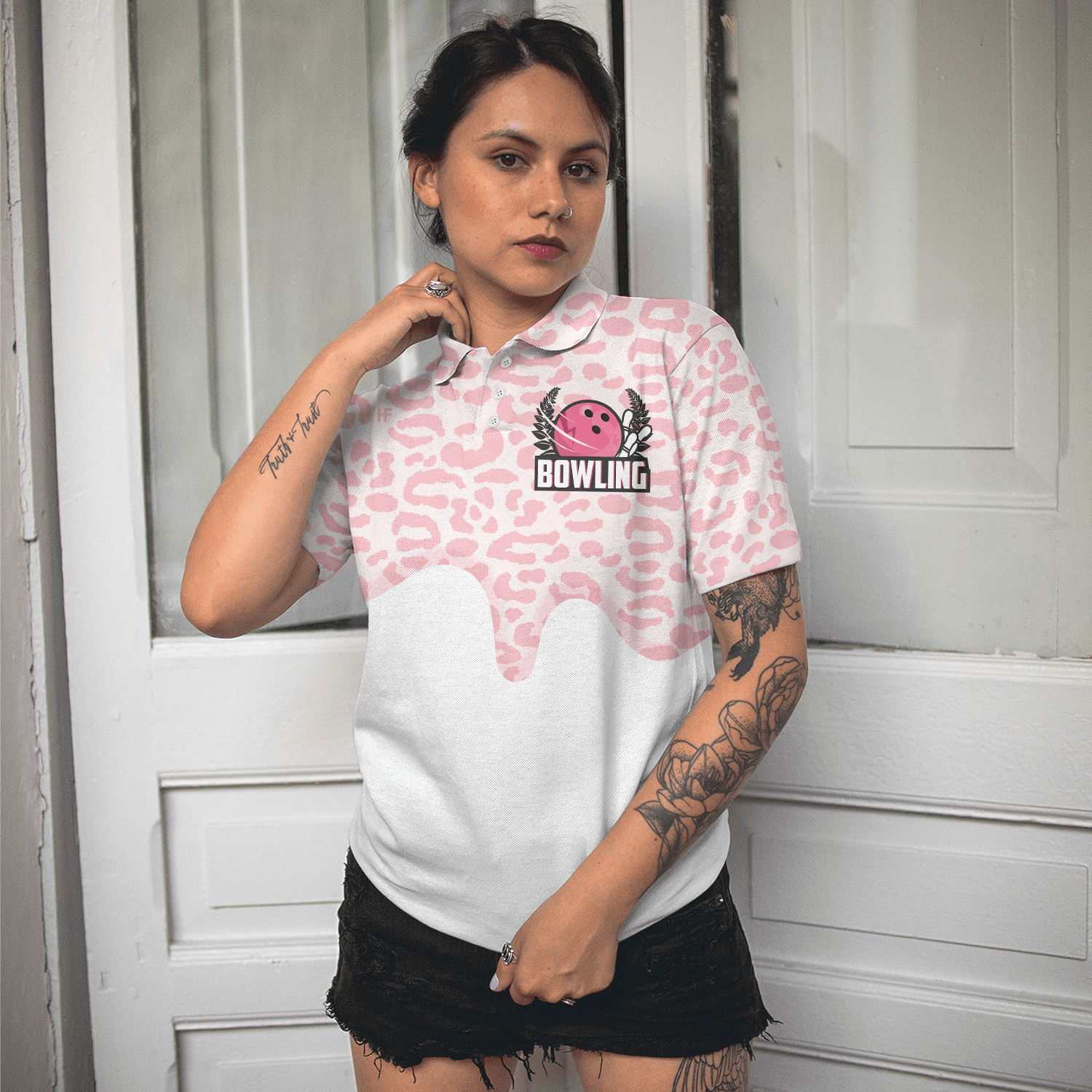 Bowling Women Polo Shirt - Women Bowling Polo Shirt, I Bowl Like A Girl Try To Keep Up Bowling Polo Shirt - Gift For Wife, Family, Bowling Lovers - Amzanimalsgift