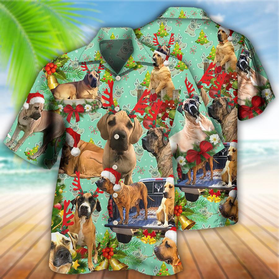 Boxer Hawaiian Shirt, Cute Dog Merry Christmas Aloha Hawaiian Shirt For Summer, Gift For Men Women, Dog Lover, Friends, Family - Amzanimalsgift