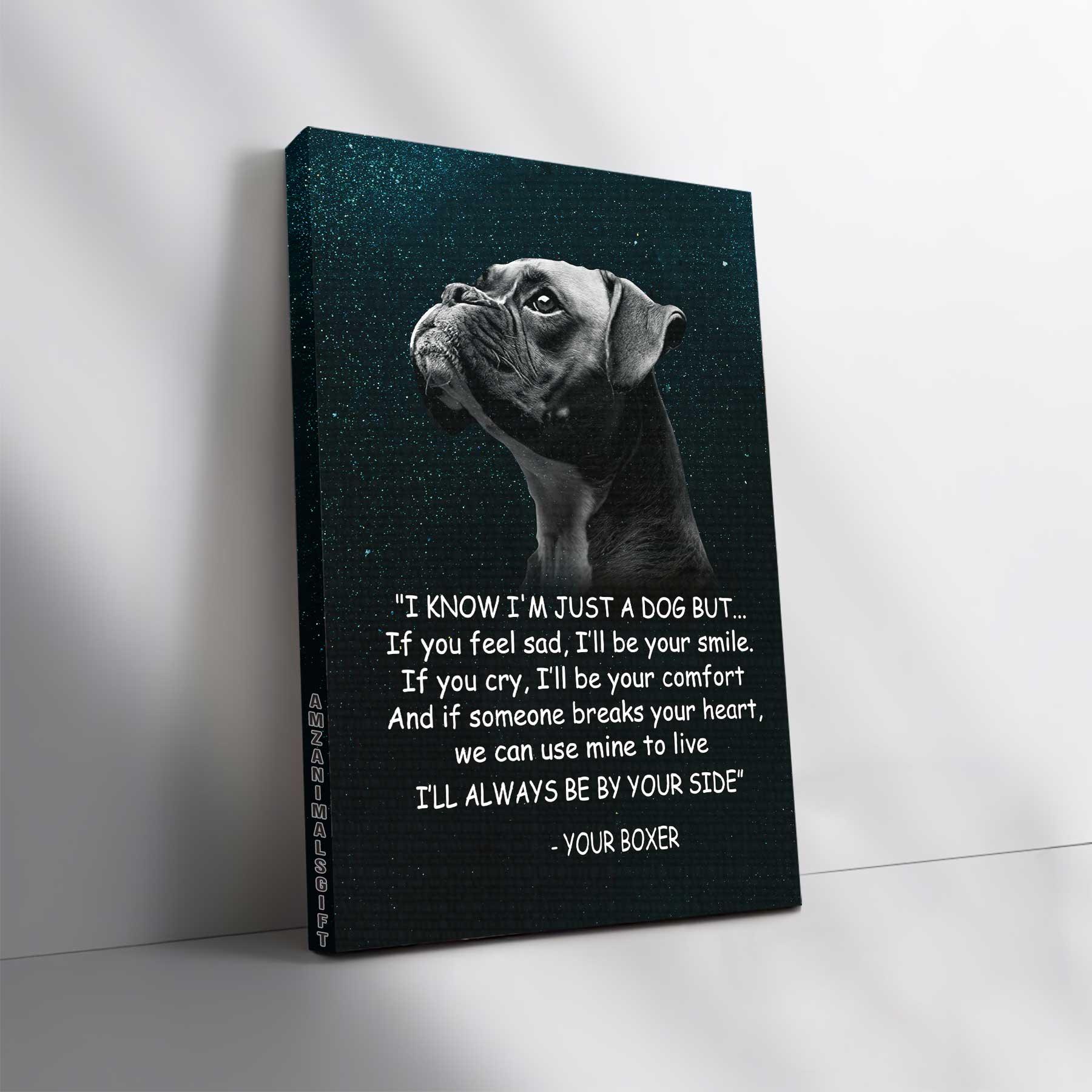 Boxer Premium Wrapped Portrait Canvas - Boxer, Star Sky, I Will Always Be By Your Side - Gift For Boxer Lovers, Dog Lovers - Amzanimalsgift
