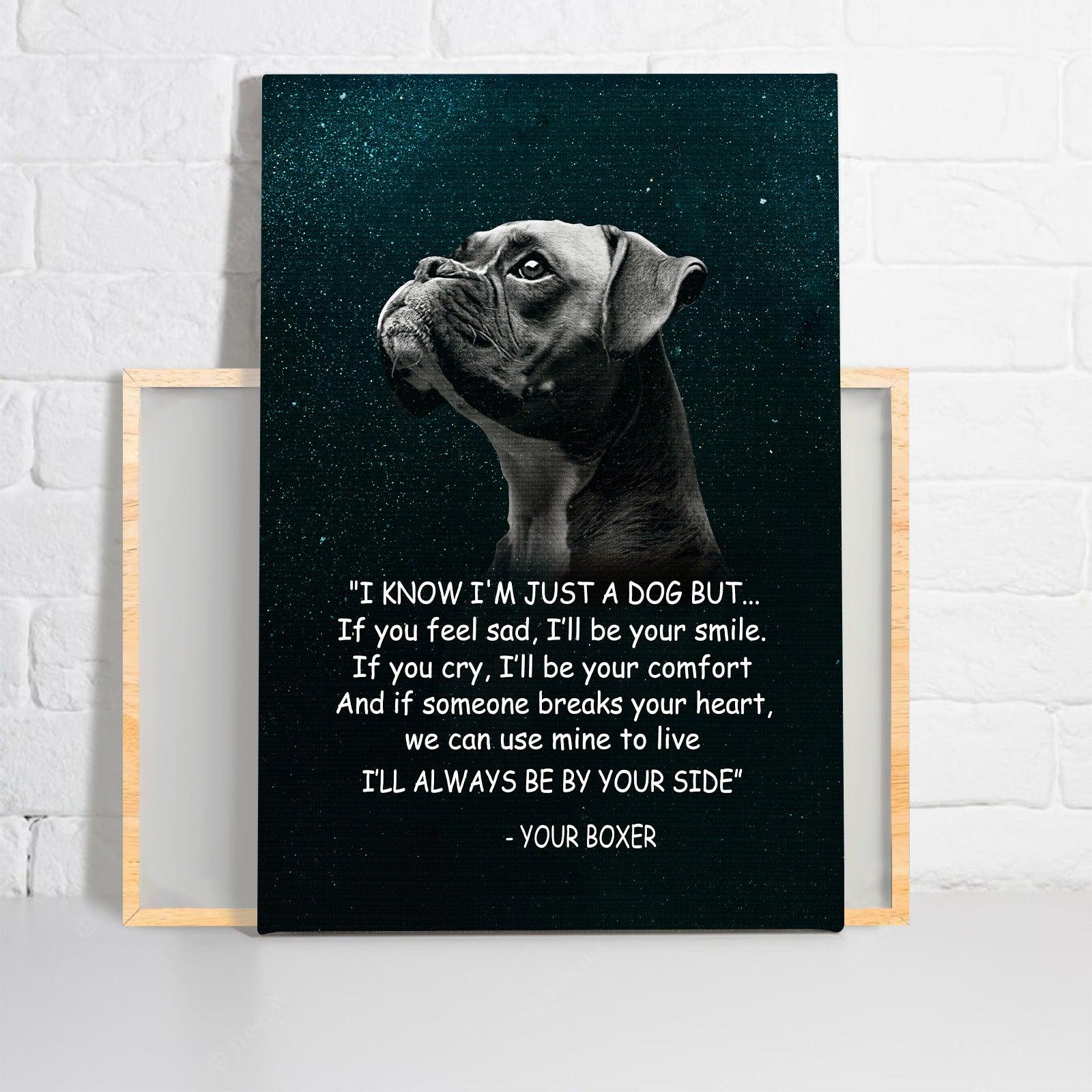 Boxer Premium Wrapped Portrait Canvas - Boxer, Star Sky, I Will Always Be By Your Side - Gift For Boxer Lovers, Dog Lovers - Amzanimalsgift