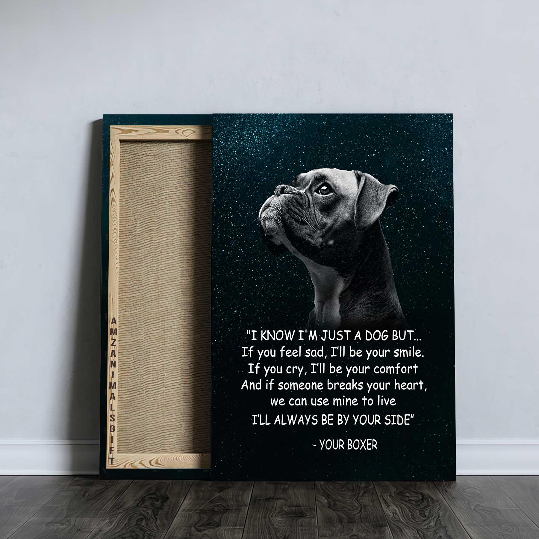 Boxer Premium Wrapped Portrait Canvas - Boxer, Star Sky, I Will Always Be By Your Side - Gift For Boxer Lovers, Dog Lovers - Amzanimalsgift