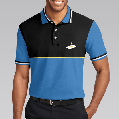 Breakfast Ball Short Sleeve Golf Polo Shirt, Steak Golf Hole And Flag Polo Shirt, Best Golf Shirt For Men - Amzanimalsgift