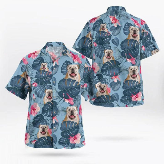 Bulldog Aloha Hawaiian Shirt, Bulldog Tropical Floral Pattern Aloha Shirt For Summer, Bulldog Aloha Shirt- Perfect Gift For Men, Women, Dog Lover - Amzanimalsgift