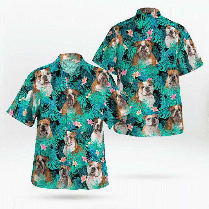 Bulldog Aloha Hawaiian Shirt, Bulldog Tropical Hawaiian Shirt, Bulldog Hawaiian Shirt For Summer - Perfect Gift For Men, Women, Dog Lover, Friend - Amzanimalsgift