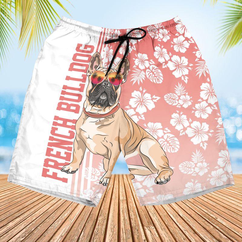 Bulldog Aloha Hawaiian Shirts For Summer, Hibiscus Flower Hawaiian Set Holiday Outfits For Men Women, Gift For Dog Lovers, Dog Mom Dad, Friend, Family - Amzanimalsgift