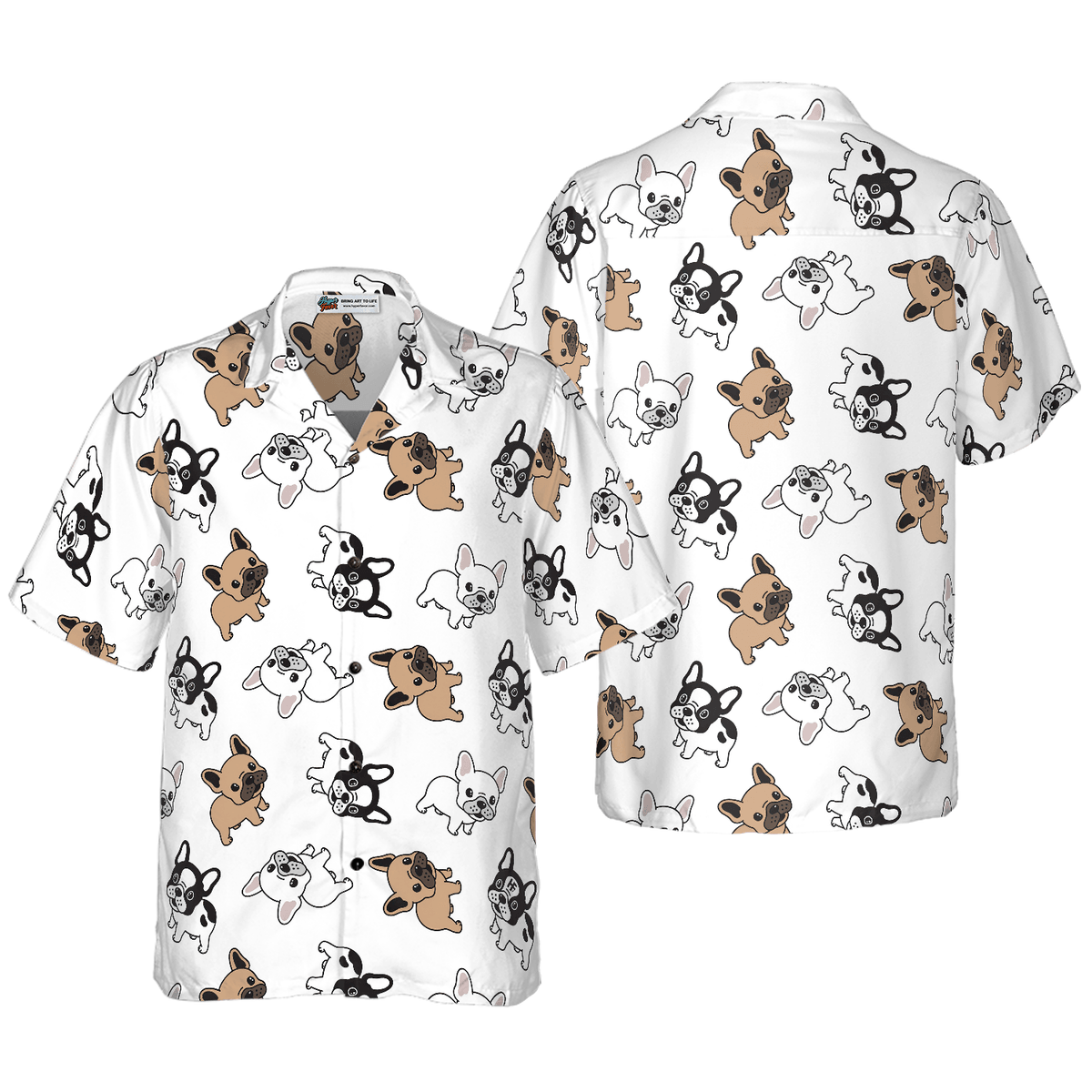 Bulldog Hawaiian Shirt, Funny French Bulldog Aloha Shirt For Men - Perfect Gift For Bulldog Lover, Husband, Boyfriend, Friend, Family - Amzanimalsgift