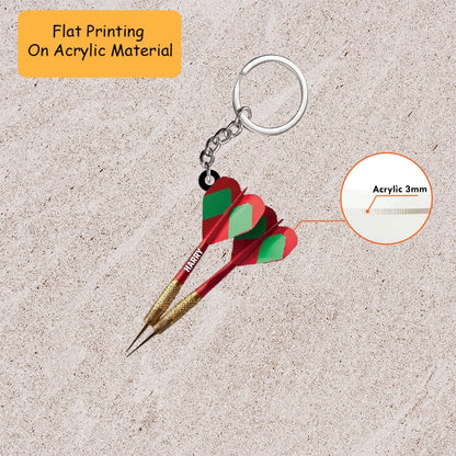 Personalized Christmas Dart Ornament, Double Darts Christmas, Custom Ornament Christmas Gift, Keychain Dart Christmas, Car Ornament Dart Christmas